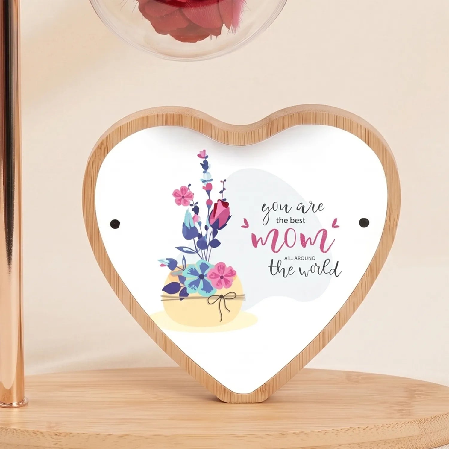 Best Mom in World Flower Lamp for Mother's Day