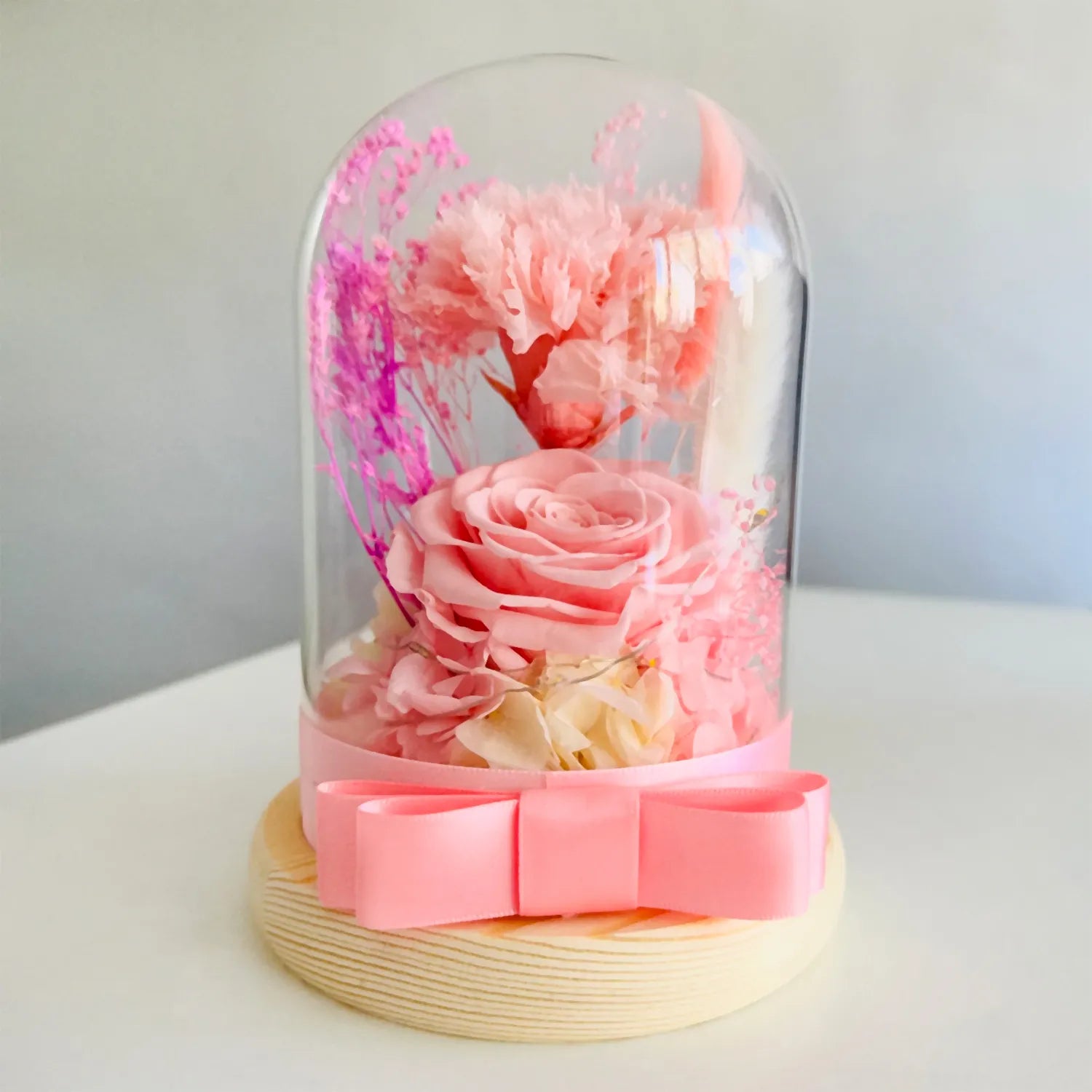 Pink Forever in Glass Dome