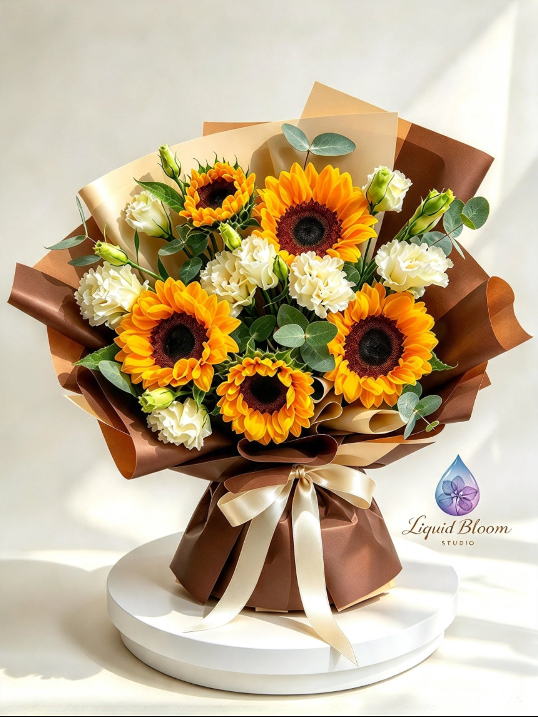 Fresh sunflowers series bouquet