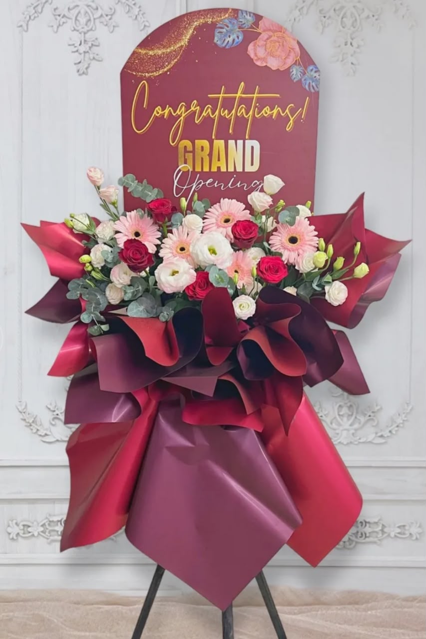 Congratulations Grand Flowers stand for Business Opening
