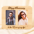 Personalised Happy Anniversary Wooden Photoframe
