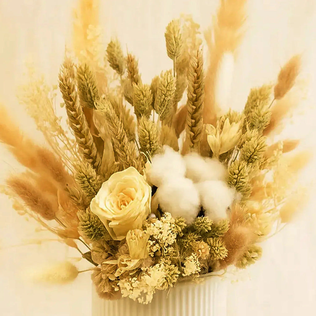 Soothing Mixed Preserved Flowers Designer Vase