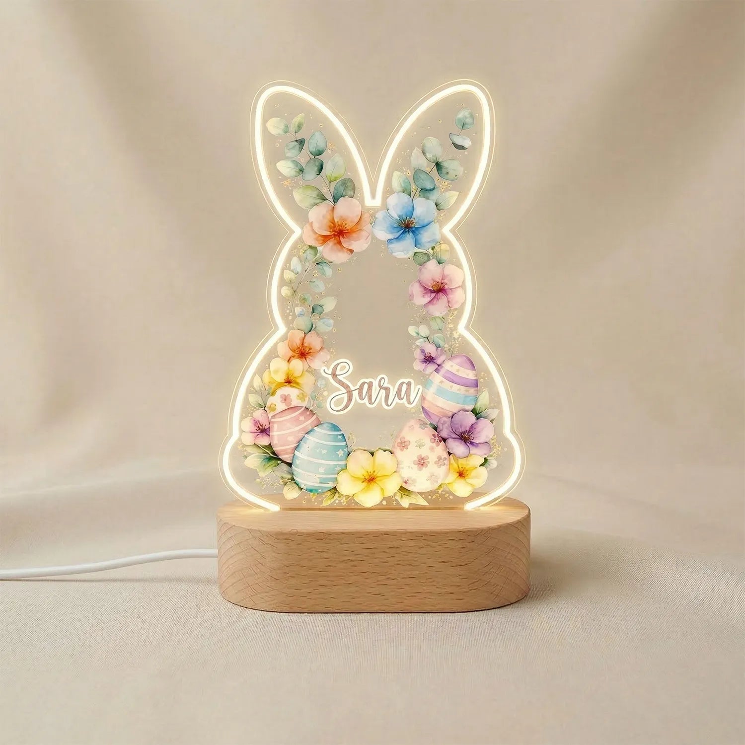 Personalied Decorative Bunny LED Lamp