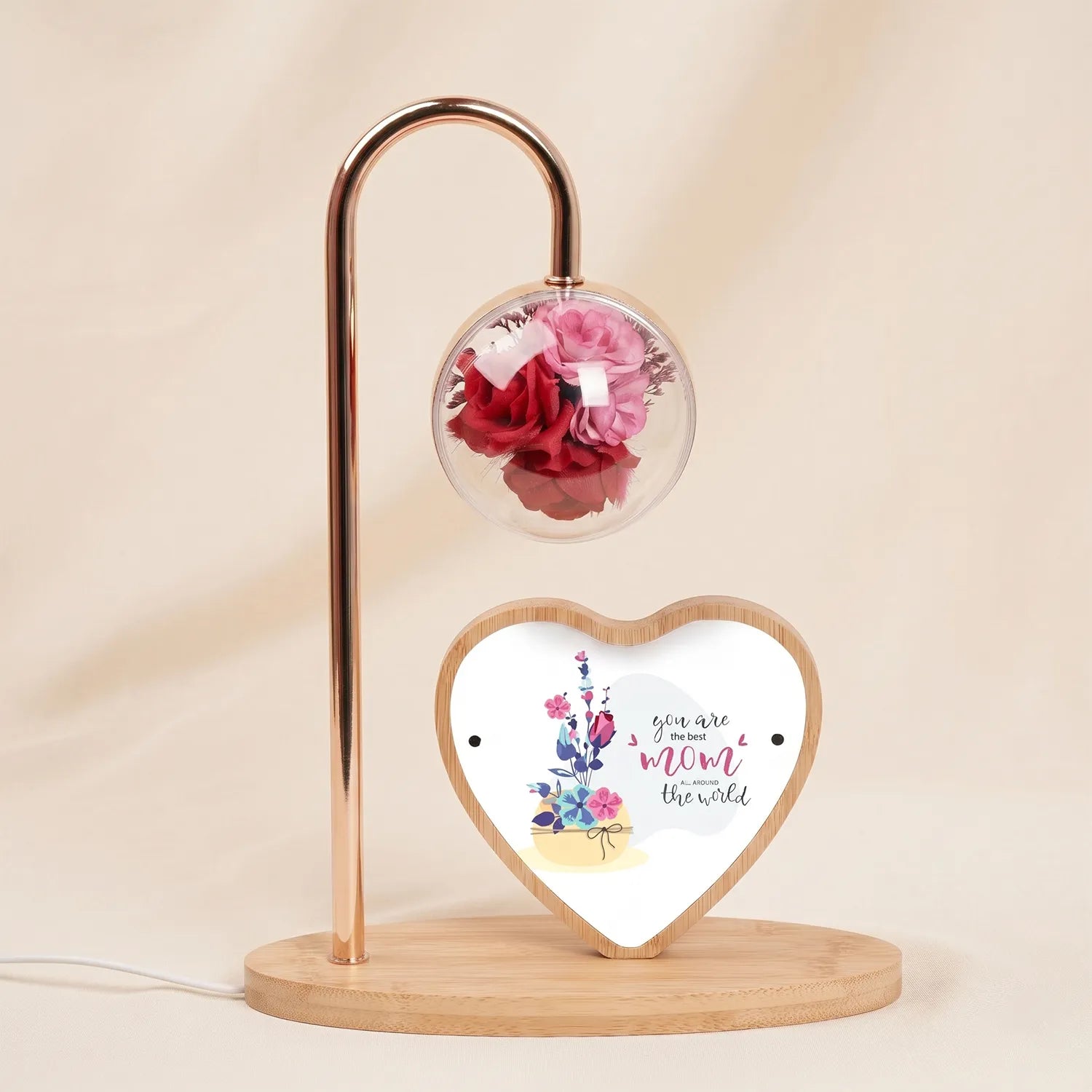 Best Mom in World Flower Lamp for Mother's Day