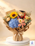 Sunflower, Hydrangea & Rose Bouquet